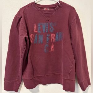 Levi’s San Francisco CA Burgundy Graphic Crewneck Sweatshirt Large